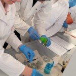 Uczniowie klasy 2PA w laboratorium